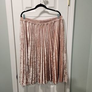 A New Day pleated velvet midi skirt